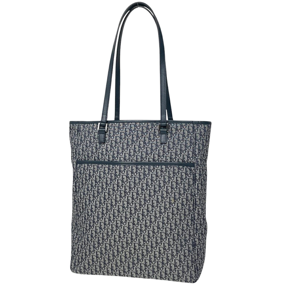 Christian Dior Trotter tote bag handbag canvas Navy Blue
